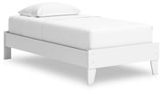 Hallityn Twin Platform Bed with Dresser and Chest in White from Ashley - Lara Furniture