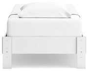 Hallityn Twin Platform Bed with Dresser and Chest in White from Ashley - Lara Furniture