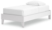 Hallityn Twin Platform Bed with Dresser and Chest in White from Ashley - Lara Furniture