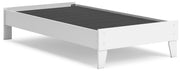 Hallityn Twin Platform Bed with Dresser and Chest in White from Ashley - Lara Furniture