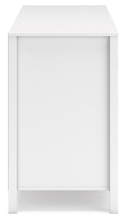 Hallityn Twin Platform Bed with Dresser and Chest in White from Ashley - Lara Furniture