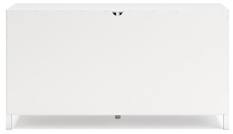 Hallityn Twin Platform Bed with Dresser and Chest in White from Ashley - Lara Furniture