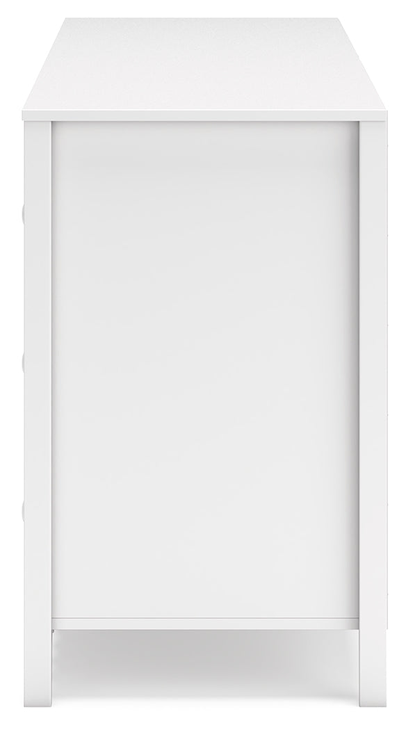 Hallityn Twin Platform Bed with Dresser and Chest in White from Ashley - Lara Furniture