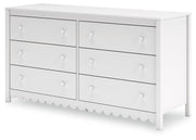 Hallityn Twin Platform Bed with Dresser and Chest in White from Ashley - Lara Furniture