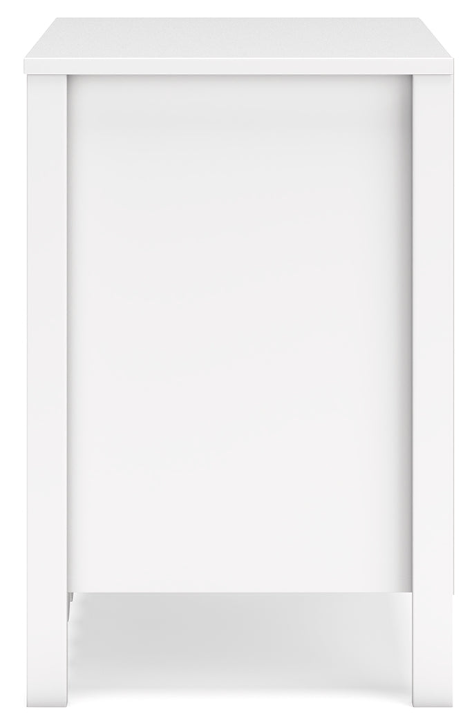 Hallityn Twin Platform Bed with Dresser, Chest and Nightstand in White - PKG018815