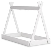 Hallityn Twin Tent Bed with Dresser and 2 Nightstands in White - PKG019026