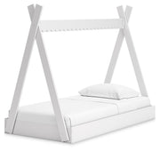 Hallityn Twin Tent Bed with Dresser, Chest and Nightstand in White - PKG018823