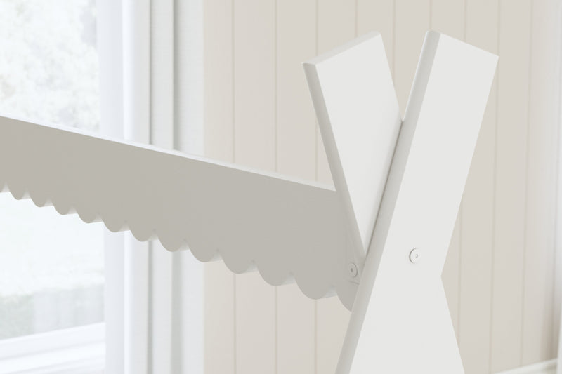 Hallityn Twin Tent Bed with Dresser, Chest and Nightstand in White - PKG018823
