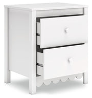 Hallityn Twin Tent Bed with Nightstand in White - PKG018964
