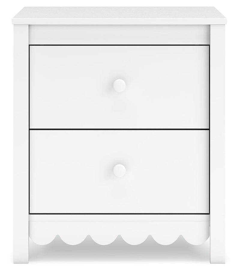 Hallityn Twin Tent Bed with Nightstand in White - PKG018964