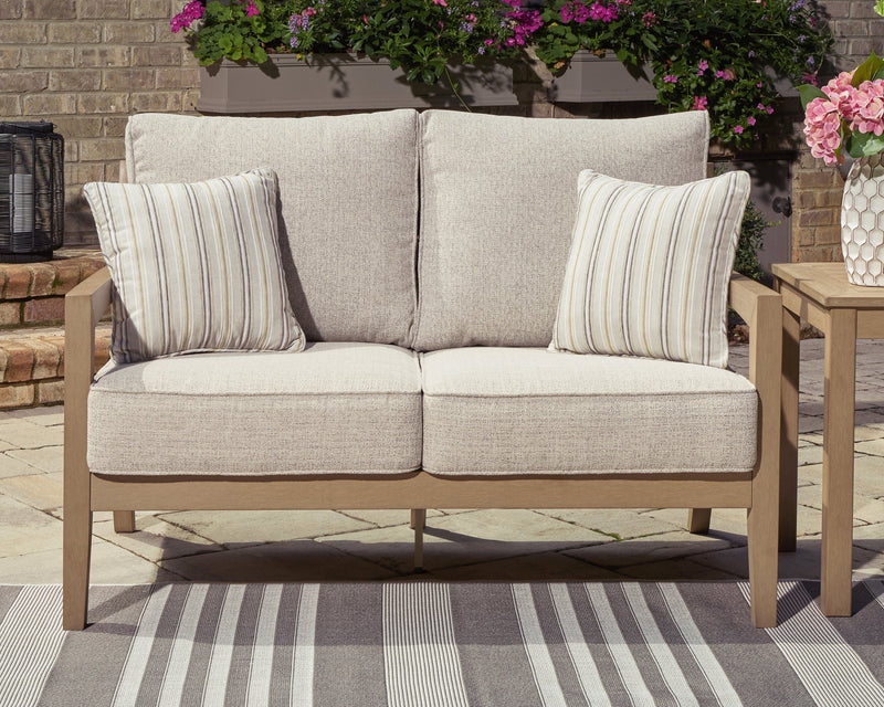 Hallow Creek Outdoor Loveseat with Cushion - P560-835