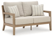Hallow Creek Outdoor Loveseat with Cushion - P560-835