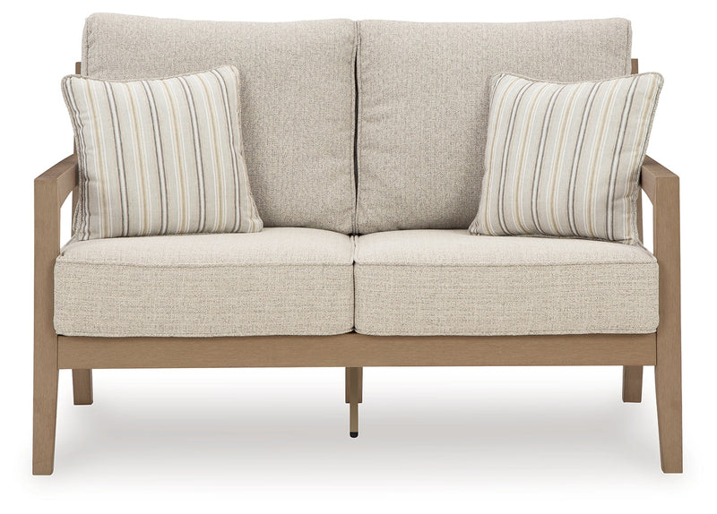 Hallow Creek Outdoor Loveseat with Cushion - P560-835