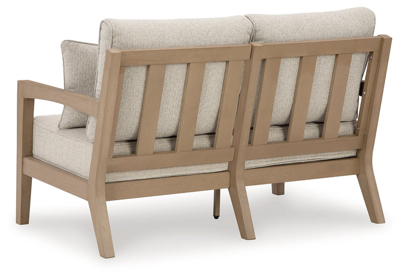 Hallow Creek Outdoor Loveseat with Cushion - P560-835