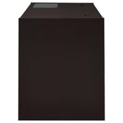Halston 47-inch 2-drawer Office Desk with Cabinet Cappuccino - 800702
