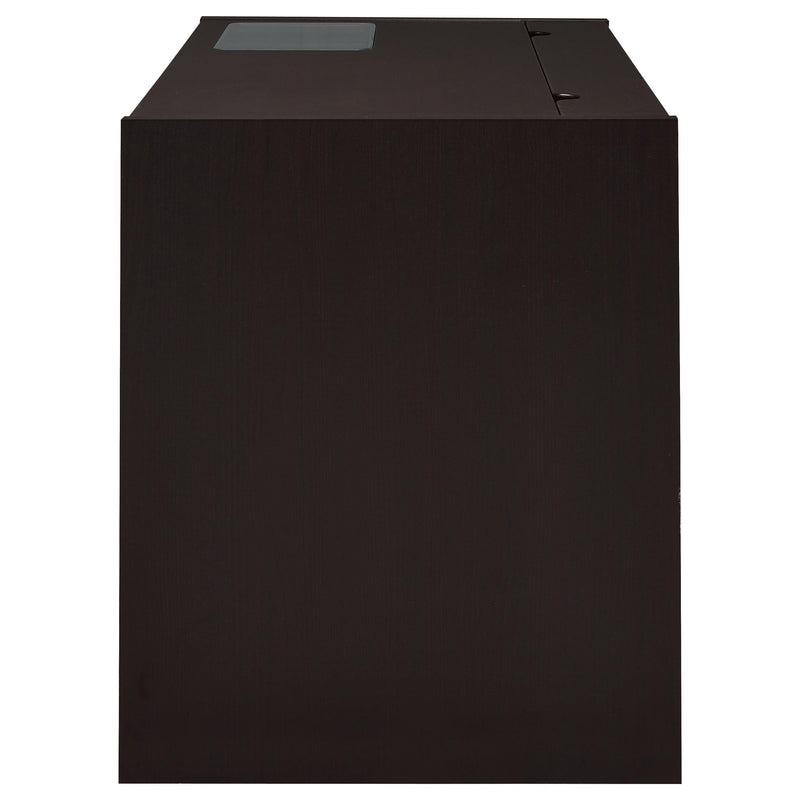 Halston 47-inch 2-drawer Office Desk with Cabinet Cappuccino - 800702