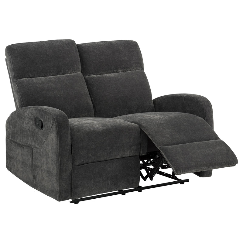 Hamilton 2-piece Chenille Manual Reclining Sofa Set Charcoal Grey - 603374-S2