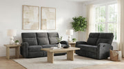 Hamilton 2-piece Chenille Manual Reclining Sofa Set Charcoal Grey - 603374-S2