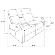 Hamilton 2-piece Chenille Manual Reclining Sofa Set Sand - 603371-S2