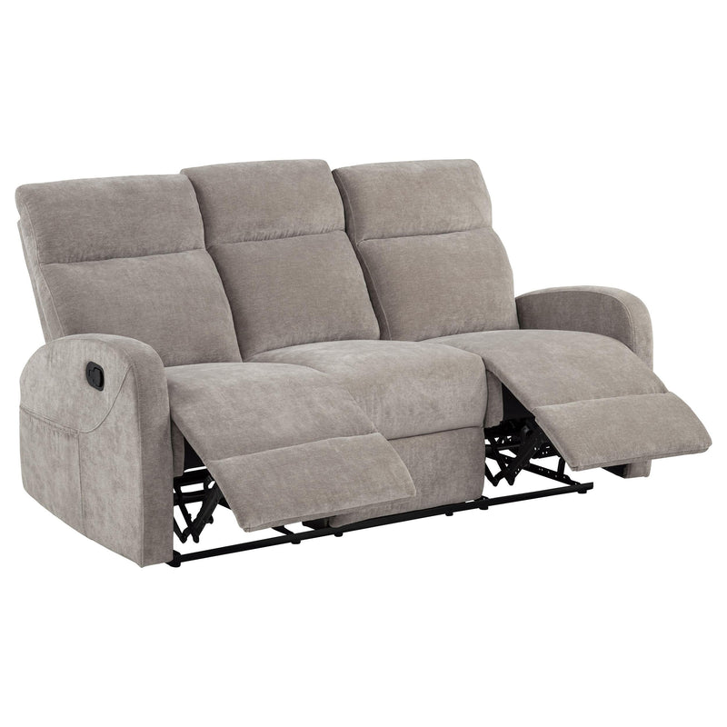 Hamilton 2-piece Chenille Manual Reclining Sofa Set Sand - 603371-S2