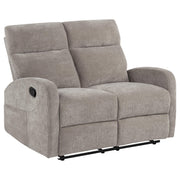 Hamilton 2-piece Chenille Manual Reclining Sofa Set Sand - 603371-S2