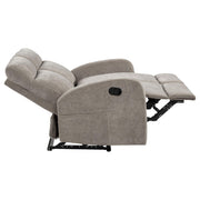 Hamilton 3-piece Chenille Manual Reclining Sofa Set Sand - 603371-S3