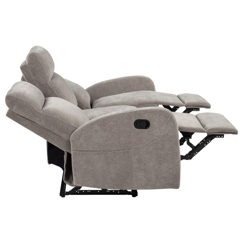 Hamilton 3-piece Chenille Manual Reclining Sofa Set Sand - 603371-S3