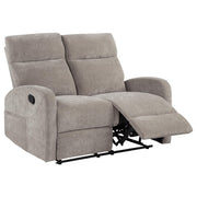 Hamilton 3-piece Chenille Manual Reclining Sofa Set Sand - 603371-S3