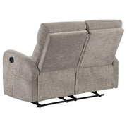Hamilton 3-piece Chenille Manual Reclining Sofa Set Sand - 603371-S3