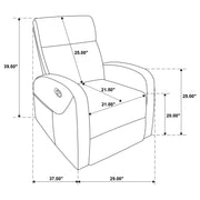 Hamilton Chenille Manual Recliner Charcoal Grey - 603376