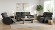 Hamilton Chenille Manual Recliner Charcoal Grey - 603376