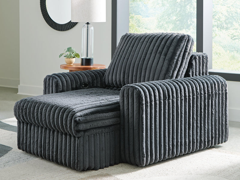 HamlinBay Gunmetal Power Gliding Chaise - PC8680515P