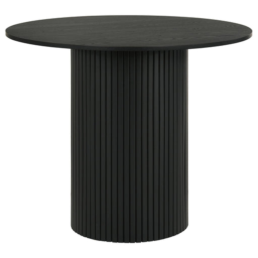 Hamlyn 43-inch Round Wood Counter Height Dining Table Black - 193938BLK
