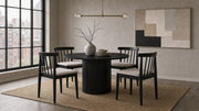Hamlyn 47-inch Round Wood Dining Room Table Black - 193930BLK