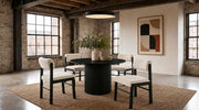 Hamlyn 47-inch Round Wood Dining Room Table Black - 193930BLK