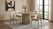 Hamlyn 47-inch Round Wood Dining Room Table Natural Oak - 193930NAT