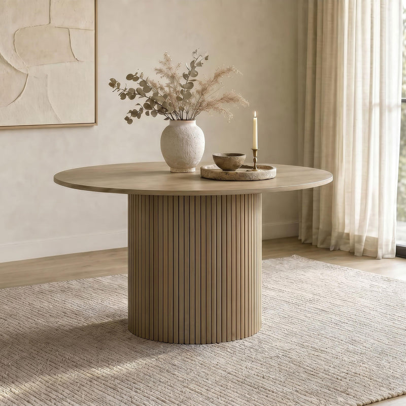 Hamlyn 47-inch Round Wood Dining Room Table Natural Oak - 193930NAT