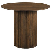 Hamlyn 5-piece Round Wood Counter Height Dining Set Black and Walnut - 193938WAL-S5C