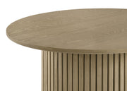 Hamlyn 5-piece Round Wood Counter Height Dining Set Cream and Natural Oak - 193938NAT-S5B