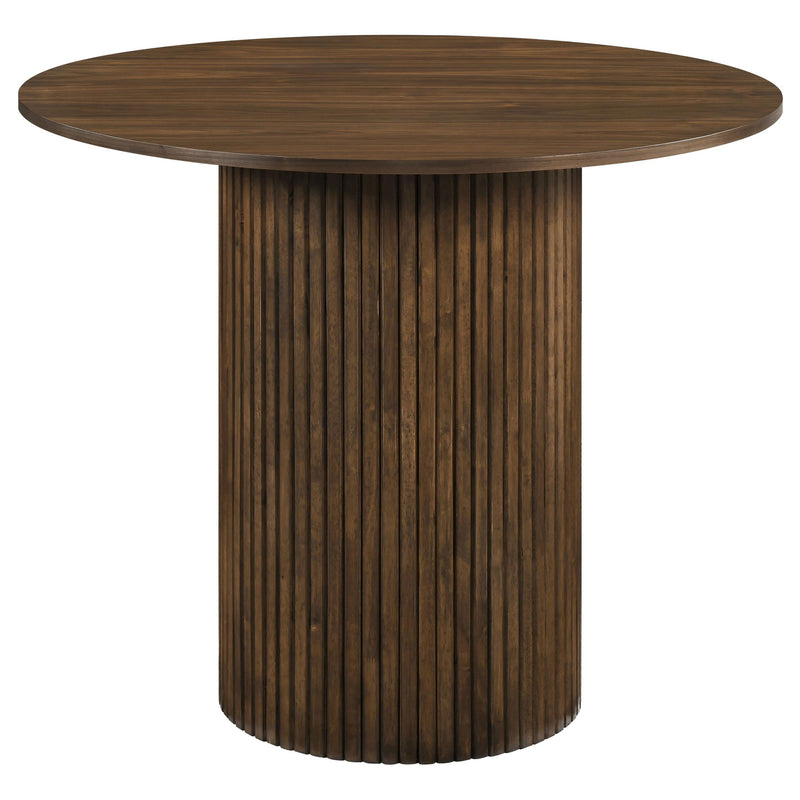 Hamlyn 5-piece Round Wood Counter Height Dining Set Cream and Walnut - 193938WAL-S5B