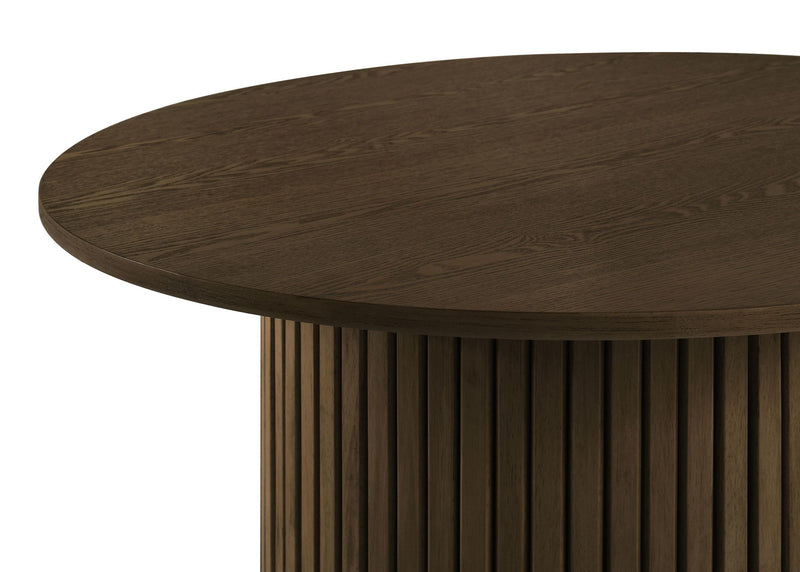 Hamlyn 5-piece Round Wood Counter Height Dining Set Cream and Walnut - 193938WAL-S5D