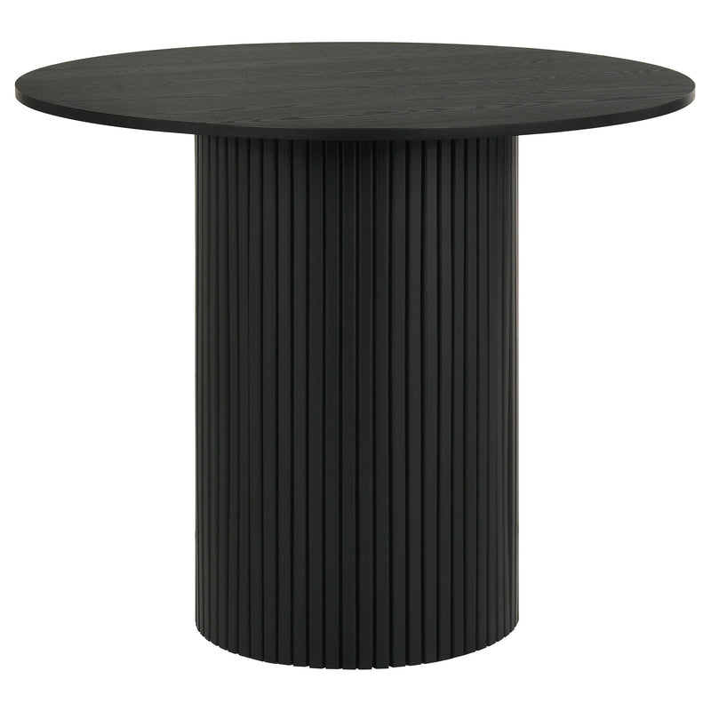 Hamlyn 5-piece Round Wood Counter Height Dining Set Grey and Black - 193938BLK-S5E