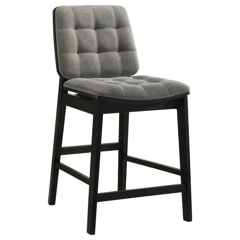 Hamlyn 5-piece Round Wood Counter Height Dining Set Grey and Black - 193938BLK-S5E