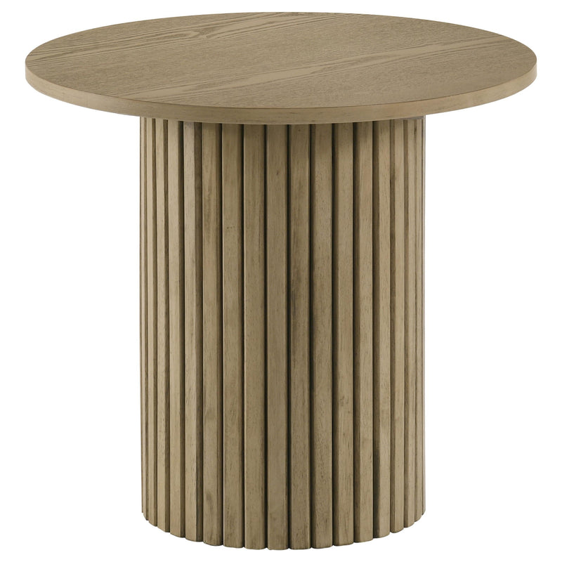 Hamlyn 5-piece Round Wood Counter Height Dining Set Grey and Natural Oak - 193938NAT-S5E