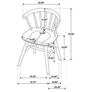 Hamlyn 5-piece Round Wood Dining Set Black - 193930BLK-S5F
