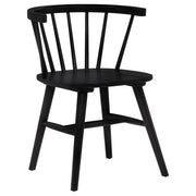 Hamlyn 5-piece Round Wood Dining Set Black - 193930BLK-S5F