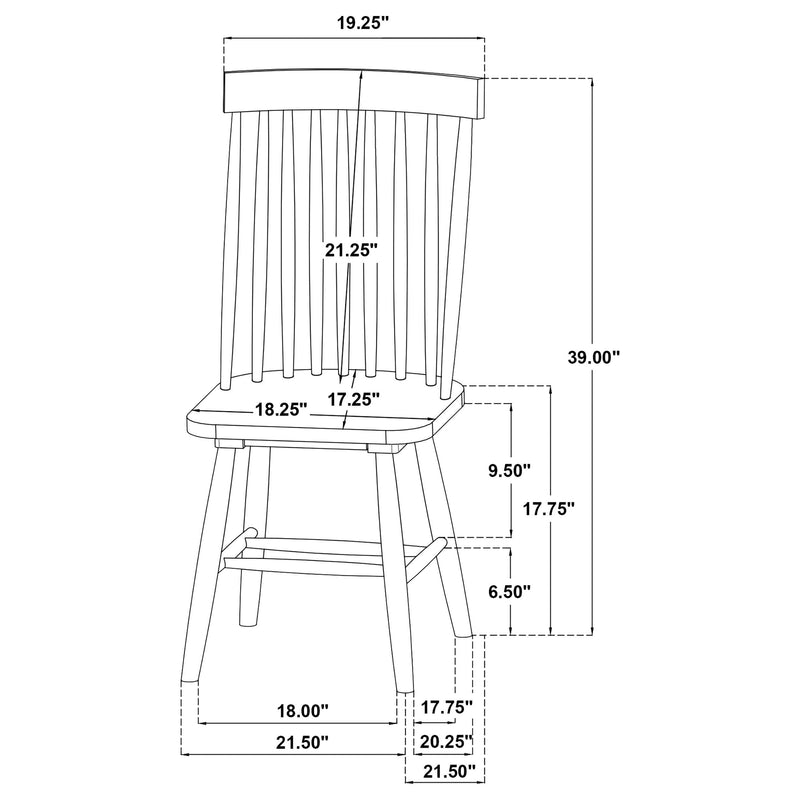 Hamlyn 5-piece Round Wood Dining Set Black - 193930BLK-S5G