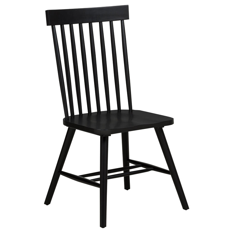 Hamlyn 5-piece Round Wood Dining Set Black - 193930BLK-S5G