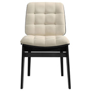 Hamlyn 5-piece Round Wood Dining Set Cream and Black - 193930BLK-S5D