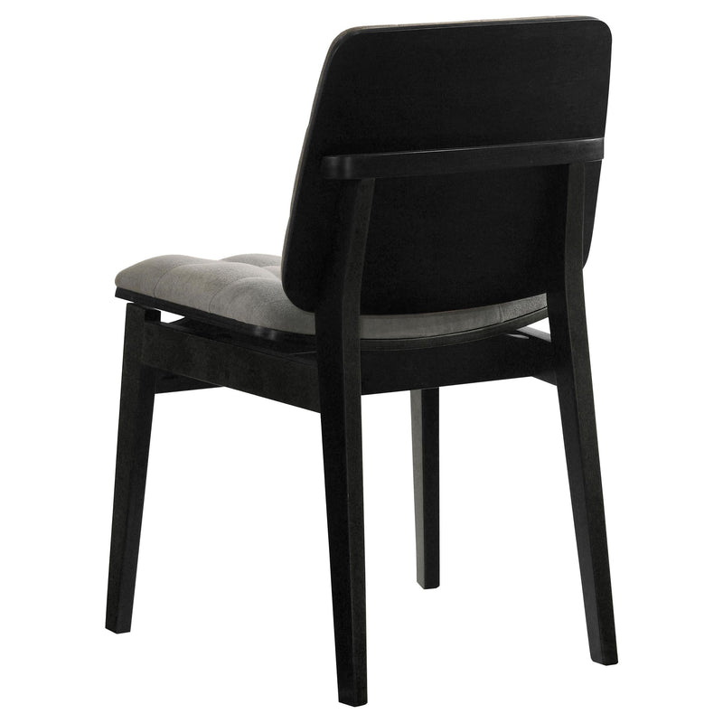 Hamlyn 5-piece Round Wood Dining Set Grey and Black - 193930BLK-S5E